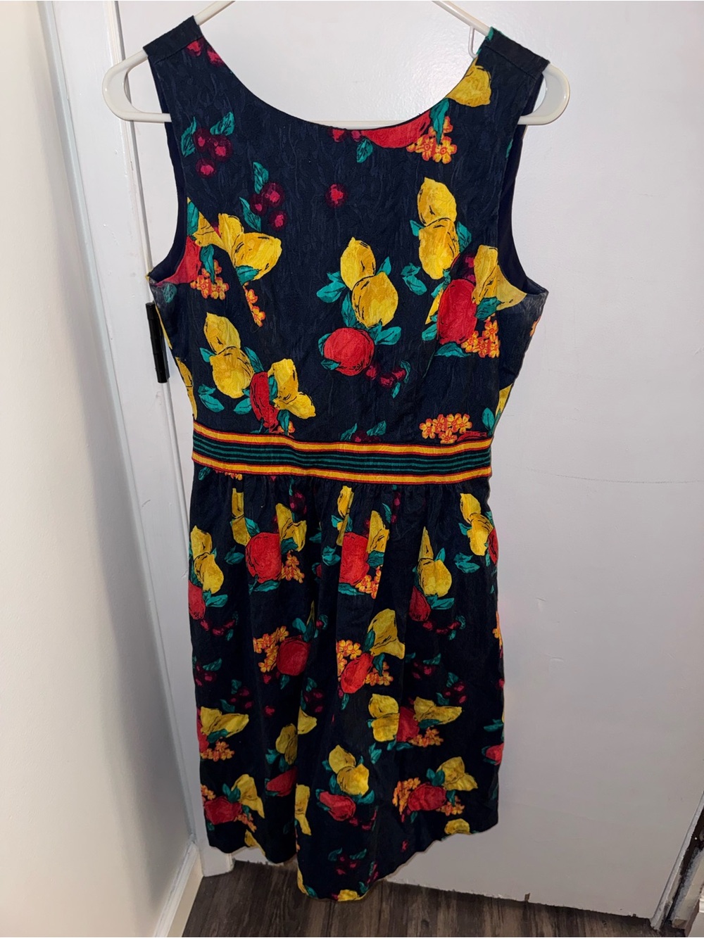 Mendes New York & Company Lemon Citrus Floral Fit & Flare Dress